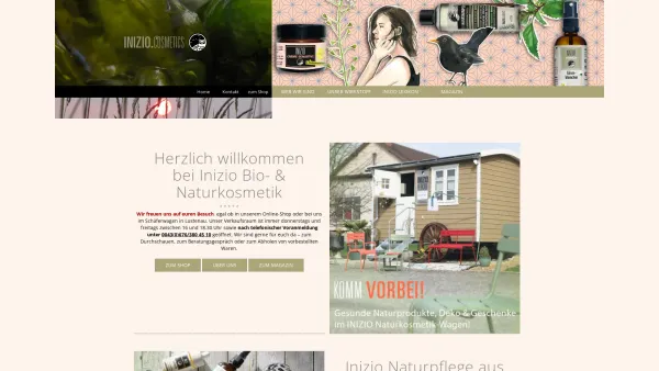 Website Screenshot: Inizio e.U. - INIZIO ehrliche Naturkosmetik für schöne, gesunde Haut - Date: 2023-06-26 10:26:27