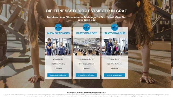 Website Screenshot: INJOY Studios Graz - Fitnessstudios in Graz - Testsieger INJOY - Date: 2023-06-14 10:40:52