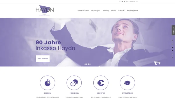 Website Screenshot: Inkasso Haydn unternehmen - Inkasso Haydn - Warten Sie nicht länger auf Ihr Geld sondern handeln Sie jetzt! - Date: 2023-06-15 16:02:34