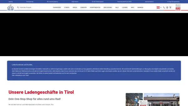 Website Screenshot: INN-BIKE Gratt Hans-Peter - Inn-Bike GmbH – Der Fahrradshop in Kufstein! - Date: 2023-06-22 15:21:22