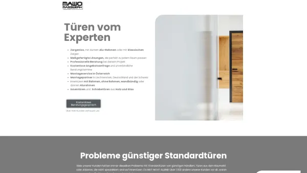 Website Screenshot: Alois Eckerstorfer GmbH - Innentueren.net - Mawo Masswerk Innentüren - Date: 2023-06-22 15:21:22
