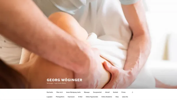 Website Screenshot: Georg Wöginger, Massage Yoga, Entgiftung Kinesiologie, Joalis - Startseite - Georg Wöginger - Date: 2023-06-22 15:21:22