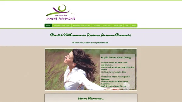 Website Screenshot: Zentrum für innere Harmonie - Zentrum für innere Harmonie - Date: 2023-06-22 15:21:22