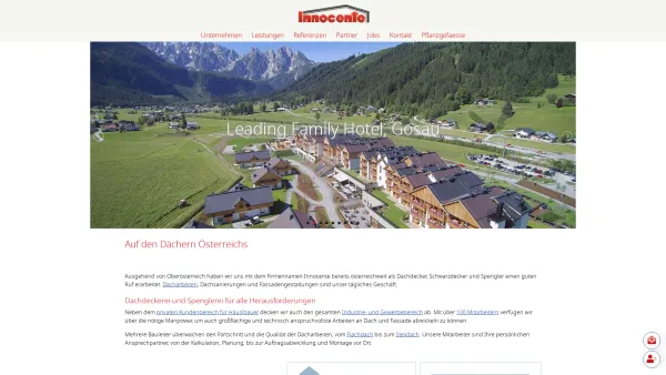 Website Screenshot: Innocente GmbH KG - Innocente - Innocente GesmbH - Dacharbeiten, Dachsanierung &amp; Fassadengestaltung, Dachdeckerei - Date: 2023-06-22 15:21:22