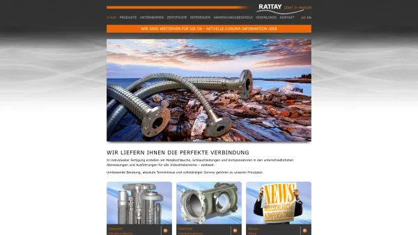 Website Screenshot: INNO-FLEX - Metallschläuche, Schlauchleitungen und Kompensatoren - Rattay - Date: 2023-06-15 16:02:34