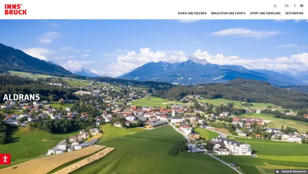 Website Screenshot: Tourismusbüro Innsbruck und seine Feriendörfer Aldrans - Urlaub in Aldrans - Date: 2023-06-22 15:17:09