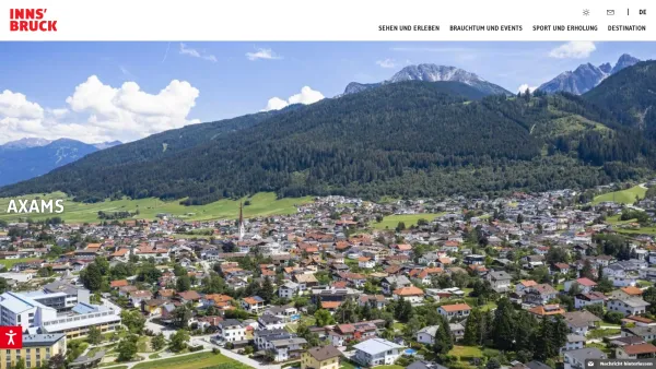 Website Screenshot: Tourismusbüro Innsbruck und seine Feriendörfer Axams - Urlaub in Axams - Date: 2023-06-22 15:16:33
