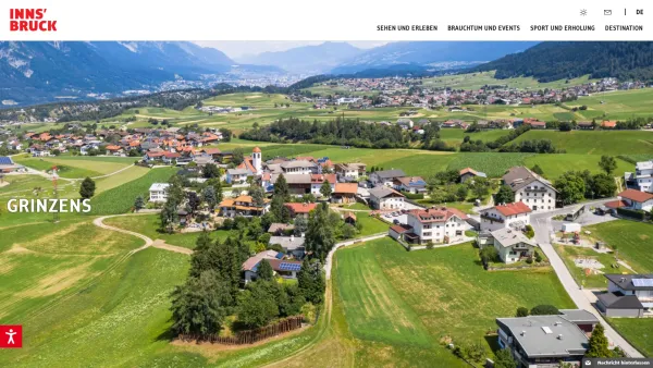 Website Screenshot: Tourismusbüro Innsbruck und seine Feriendörfer Grinzens - Urlaub in Grinzens - Date: 2023-06-22 15:16:33