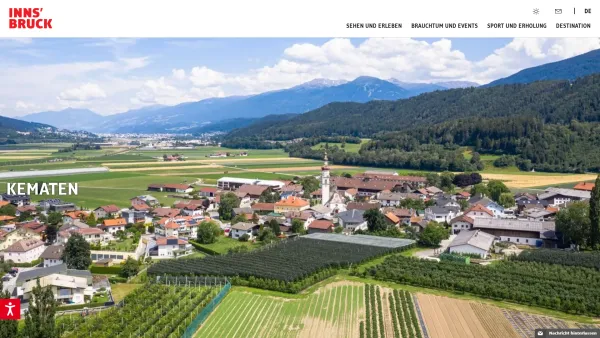 Website Screenshot: Tourismusbüro Innsbruck und seine Feriendörfer Kematen - Urlaub in Kematen - Date: 2023-06-22 15:16:06