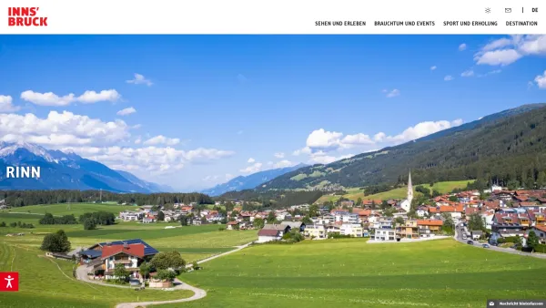 Website Screenshot: Tourismusbüro Innsbruck und seine Feriendörfer Rinn - Urlaub in Rinn - Date: 2023-06-22 15:16:06