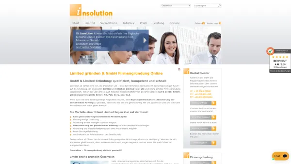 Website Screenshot: Insolution Ltd - ? Limited gründen Österreich - Ltd & GmbH gründen - Date: 2023-06-15 16:02:34