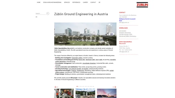 Website Screenshot: Insond - Züblin Ground Engineering in Austria - Date: 2023-06-22 15:12:56
