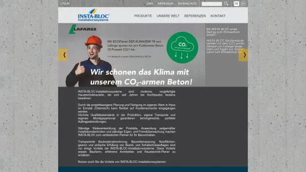 Website Screenshot: Insta-Bloc Installationssysteme Sanitär-Elementbau GmbH - Instabloc: Home - Date: 2023-06-14 10:40:55