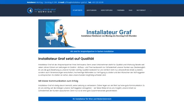 Website Screenshot: Installateur Graf e.U. – Notdienst 0-24 – Wien & Niederösterreich - Installateur Graf | 0-24h Notdienst | Wien & Umgebung - Date: 2023-06-14 10:46:43