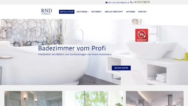 Website Screenshot: RND Installations und Klimatechnik GmbH - RND – Installateur Wien 1120 - Date: 2023-06-15 16:02:34