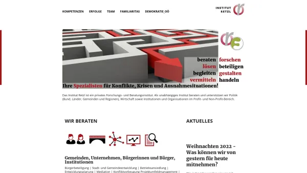 Website Screenshot: Institut Retzl Prof. DDr. Helmut Retzl - Startseite Institut - Institut Retzl - Date: 2023-06-14 10:40:55