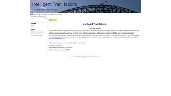 Website Screenshot: Intelligent Translations - Intelligent Translations - Date: 2023-06-22 15:12:56