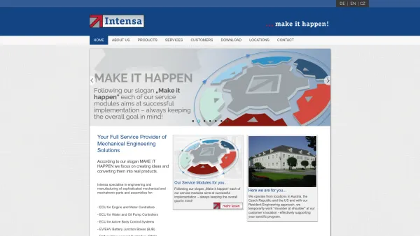 Website Screenshot: INTENSA creating opportunities for you (startseite) - INTENSA - Make it happen - Date: 2023-06-22 15:12:56