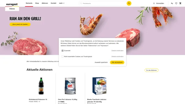 Website Screenshot: Interex GroßhandelsgesmbH Ihr Gastronomiepartner Lebensmittel und Getränkegroßhandel - Eurogast Interex - Date: 2023-06-14 10:40:55