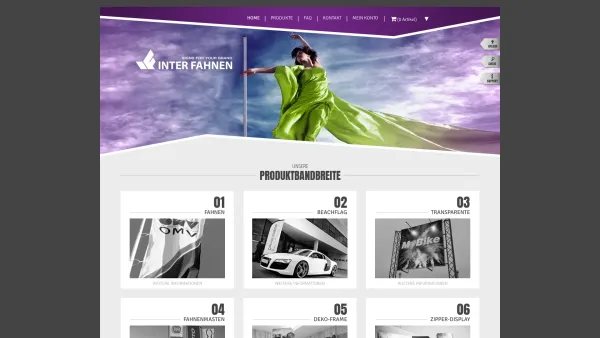 Website Screenshot: Inter Fahnen GmbH - Werbefahnen online kaufen | Werbeflaggen Hersteller - Inter Fahnen - Date: 2023-06-26 10:26:26