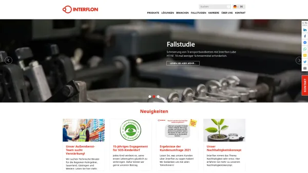 Website Screenshot: INTERFLON Österreich - Homepage | Interflon - Date: 2023-06-14 10:40:55