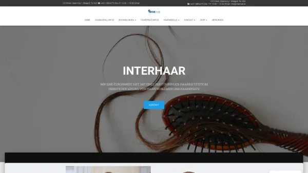 Website Screenshot: INTERHAAR Institut für Haarbehandlung - Homepage - Interhaar Institut für Haarbehandlung - Date: 2023-06-22 15:14:25