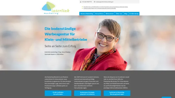Website Screenshot: interlink marketing e.U. - Die bodenständige Werbeagentur für KMU - 1220 Wien - Date: 2023-06-26 10:26:27