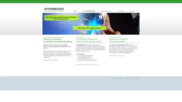 Website Screenshot: Intermedien - INTERMEDIEN business software solutions - Date: 2023-06-22 15:14:25
