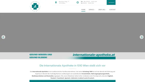 Website Screenshot: Internationale Apotheke - Internationale Apotheke in 1010 Wien - Date: 2023-06-14 10:40:55