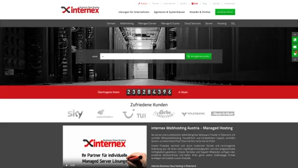 Website Screenshot: internex GmbH - Webhosting aus Österreich - Premium Managed Hosting :: Home - Date: 2023-06-15 16:02:34