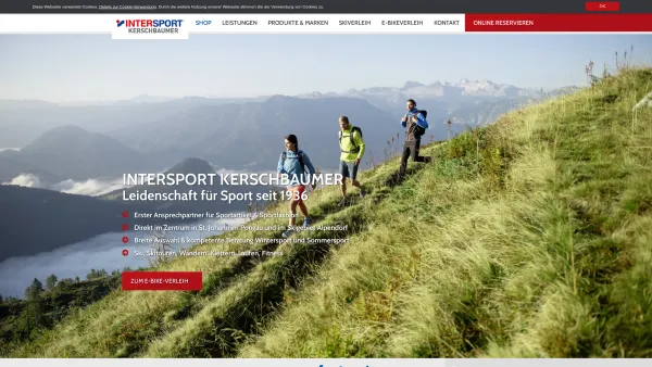 Website Screenshot: INTERSPORT KERSCHBAUMER St. Johann Pongau Austria - Sportshop & Verleih | Intersport Kerschbaumer | St. Johann/Pongau - Date: 2023-06-22 15:14:26