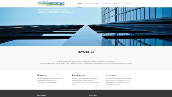 Website Screenshot: Invatherm Systeme für Heizung Lüftung Klima GmbH - INVATHERM – Systeme für Heizung l Lüftung l Klima GmbH - Date: 2023-06-22 15:12:59
