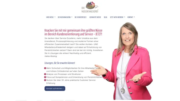Website Screenshot: I.Q.-M. Institut für qualitative Marktbearbeitung GmbH - Nussknackerei - Heike Reising - Date: 2023-06-14 10:40:55