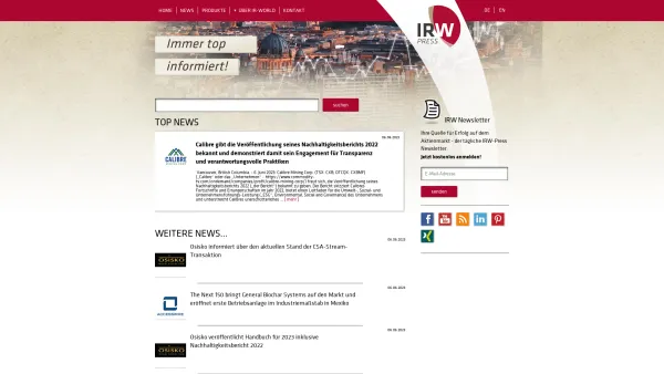 Website Screenshot: IR-WORLD.com Finanzkommunikation financial.de - IRW-Press: Ihr Erfolg im deutschsprachigen Aktienmarkt! - IR-WORLD - Date: 2023-06-14 10:40:55