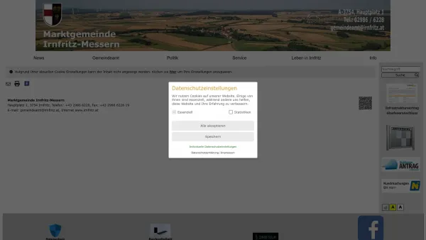 Website Screenshot: Gemeindeamt Irnfritz-Messern RiS-Kommunal - Irnfritz-Messern - GEM2GO WEB - Startseite - Date: 2023-06-22 15:12:59