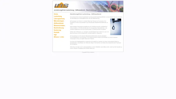 Website Screenshot: IRS Leckortung und Bautrocknung - IRS zerstörungsfreie Leckortung Wien, Abflussdienst - Date: 2023-06-23 12:04:06