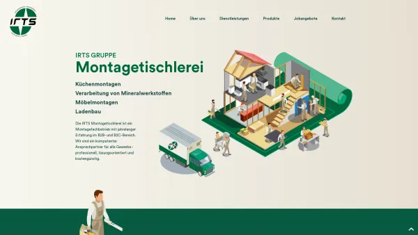 Website Screenshot: IRTS Dienstleistung u. Handel GmbH - IRTS Gruppe | Möbelmontage - Küchenmontage - Ladenbaumontage - Lager & Transportservice - Date: 2023-06-22 15:12:59