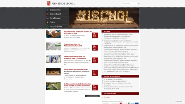 Website Screenshot: Gemeinde Ischgl - Gemeinde Ischgl - Startseite - Date: 2023-06-23 12:04:06