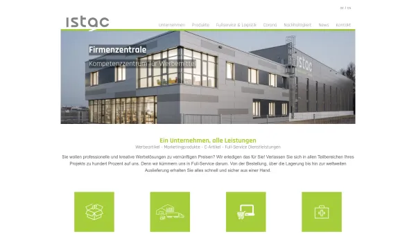 Website Screenshot: ISTAC Marketingagentur GmbH - Spezialist für Werbeartikel Fullservice & Beschaffung | ISTAC - Date: 2023-06-23 12:04:08