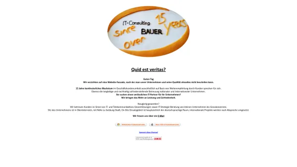 Website Screenshot: IT-Consulting Bauer - IT-Consulting BAUER GmbH - Date: 2023-06-23 12:04:08