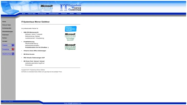 Website Screenshot: itsystemhaus it-systemhaus gstöttner gratwein computer vorortsupport vor-ort-support vorort probleme linux windows novell server n - IT-Systemhaus - Date: 2023-06-23 12:04:09