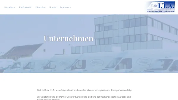 Website Screenshot: I.T.A. Intervise Transport Agentur - "www.ita-transport.at" - Date: 2023-06-23 12:04:09
