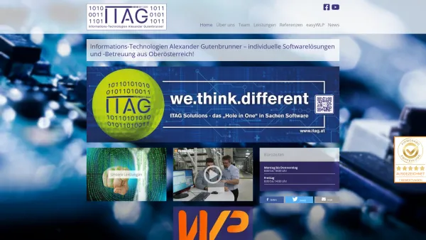 Website Screenshot: ITAG - Informations-Technologien Alexander Gutenbrunner - ITAG – Software und Betreuung | Österreich | Oberösterreich - Date: 2023-06-15 16:02:34