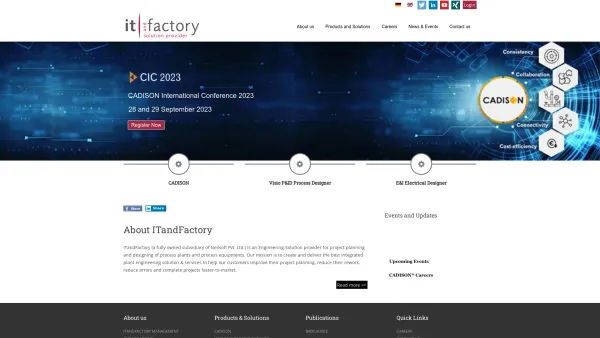 Website Screenshot: ITandFactory GmbH - ITandFactory - Engineering Solution Provider - Date: 2023-06-23 12:04:09