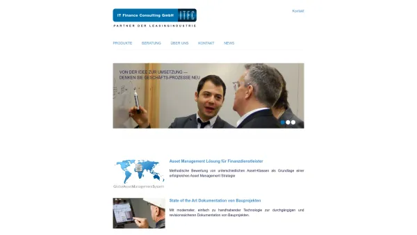 Website Screenshot: ITFC Kombination aus Strategieberatung Fachkompetenz und Informationstechnologie - IT Finance Consulting - Date: 2023-06-23 12:04:09