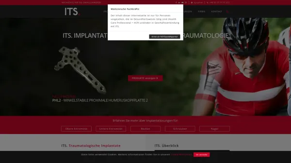 Website Screenshot: I.T.S. GmbH, part of the MED-HOLD GROUP - ITS. Implantate für die Unfallchirugie - Orthopädische Implantate - Date: 2023-06-15 16:02:34