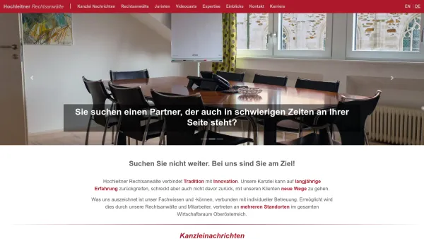 Website Screenshot: Kieberger Christian HOCHLEITNER PARTNER - Hochleitner Rechtsanwälte GmbH. - Date: 2023-06-23 12:04:11