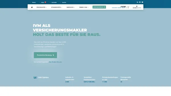 Website Screenshot: IVM - Innovatives Versicherungs Management Ges.m.b.H. - IVM - Unabhängiger Versicherungsmakler in Wien & Linz - Date: 2023-06-23 12:04:11
