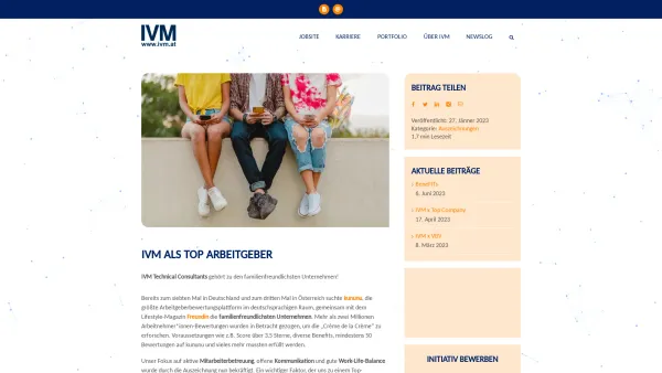 Website Screenshot: bei IVM Österreich - IVM x Top Arbeitgeber - IVM Technical Consultants - Date: 2023-06-23 12:04:11