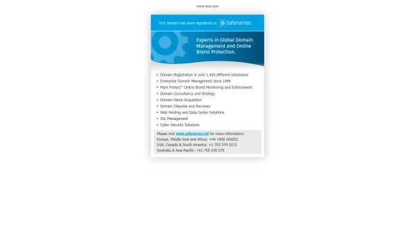 Website Screenshot: Enterprise Content Management Solutions ECM) IXOS Open Text Corporation - Domain Registered at Safenames - Date: 2023-06-23 12:04:11